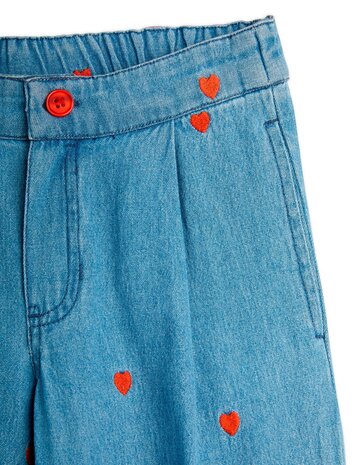 Mini Rodini Mini hearts aop woven trousers Mini Rodini Mini hearts aop woven trousers
