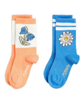 Mini Rodini Flower 2-pack socks Mini Rodini Flower 2-pack socks