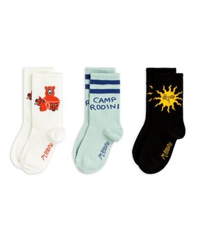 Mini Rodini Camp Rodini 3-pack socks Mini Rodini Camp Rodini 3-pack socks