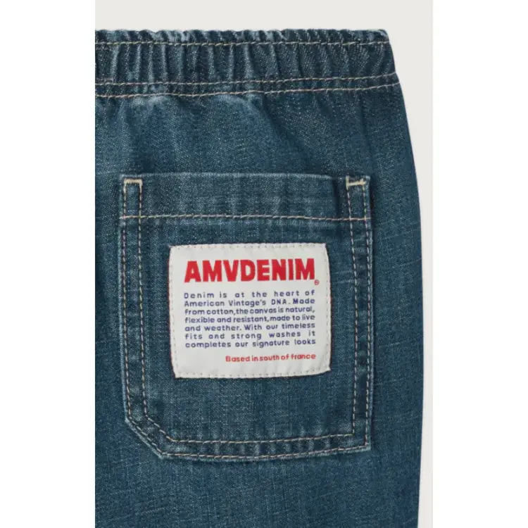 American Vintage denim short met drawstring