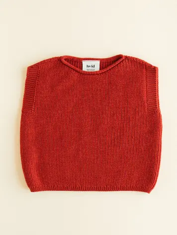 Hvid Harvey vest Red merinowol
