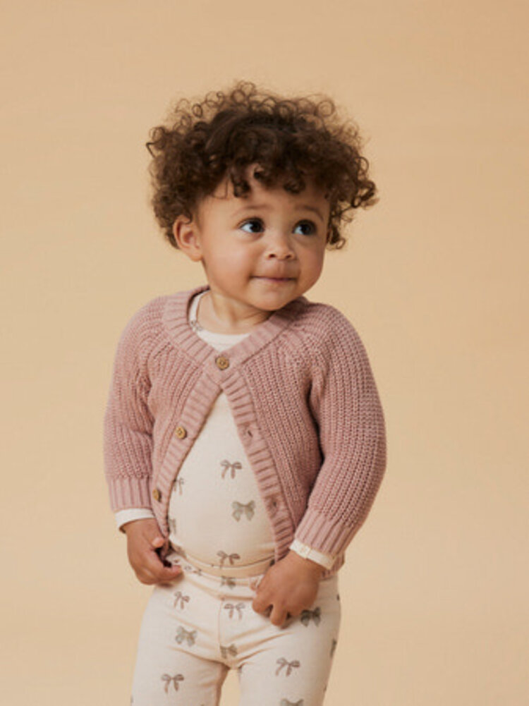 Lil Atelier 13231617 NBNEMLEN LS KNIT CARD LIL  Misty Rose