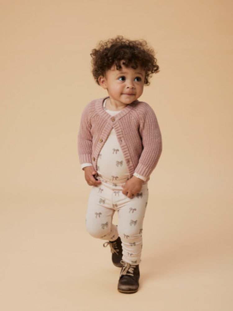 Lil Atelier 13231617 NBNEMLEN LS KNIT CARD LIL  Misty Rose