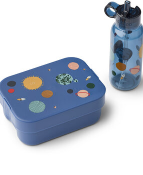 Liewood Chelsey Printed Lunchbox Set - 2510 Universe / Classic navy