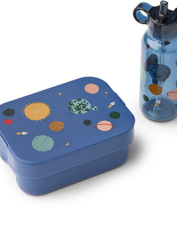 Liewood Chelsey Printed Lunchbox Set - 2510 Universe / Classic navy