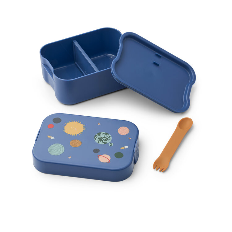 Liewood Chelsey Printed Lunchbox Set - 2510 Universe / Classic navy