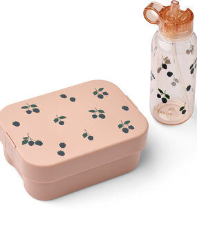 Liewood Chelsey Printed Lunchbox Set - 2502 Berry / Pale Tuscany