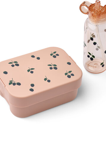 Liewood Chelsey Printed Lunchbox Set - 2502 Berry / Pale Tuscany