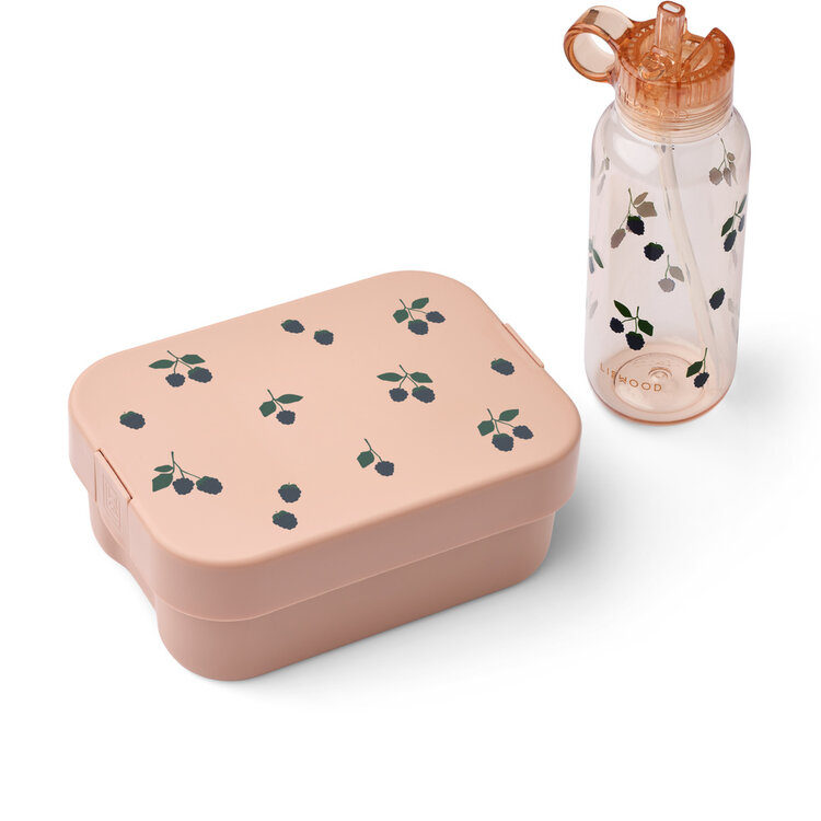 Liewood Chelsey Printed Lunchbox Set - 2502 Berry / Pale Tuscany