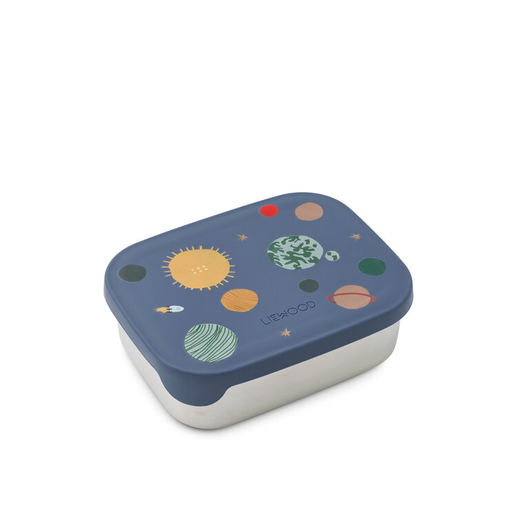 Liewood Arthur Printed Lunchbox - 2510 Universe / Classic navy