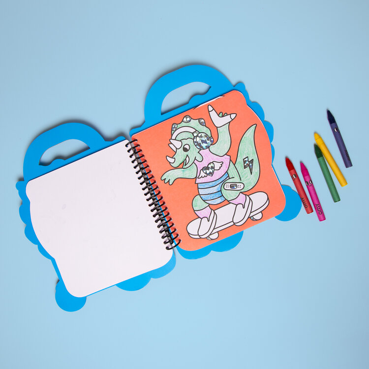 OMY Super coloring and stickers book - Dino