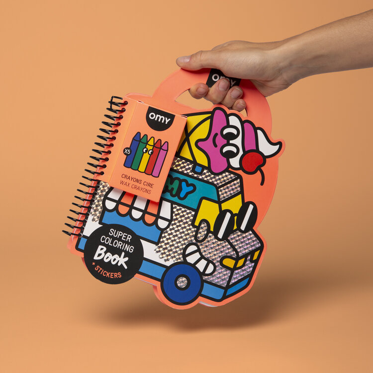 OMY Super coloring and stickers book - Yummy
