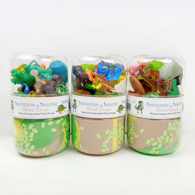 Invitation to imagine Dinosaur Play Pot | Natuurlijke klei