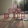 Cleverclixx Glitter Tiles Pack Transparent / Pink | 16 pieces Cleverclixx Glitter Tiles Pack Transparent / Pink | 16 pieces