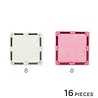 Cleverclixx Glitter Tiles Pack Transparent / Pink | 16 pieces Cleverclixx Glitter Tiles Pack Transparent / Pink | 16 pieces