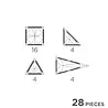Cleverclixx Mini Tiles Pack Intense | 28 Stuks Cleverclixx Mini Tiles Pack Intense | 28 Stuks