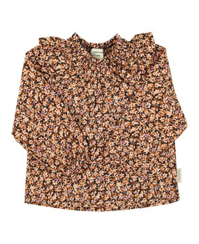 Piupiuchick Blouse | light pink & brown flowers Piupiuchick Blouse | light pink & brown flowers