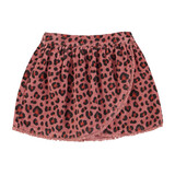 Piupiuchick Short skirt | pink w/ animal print