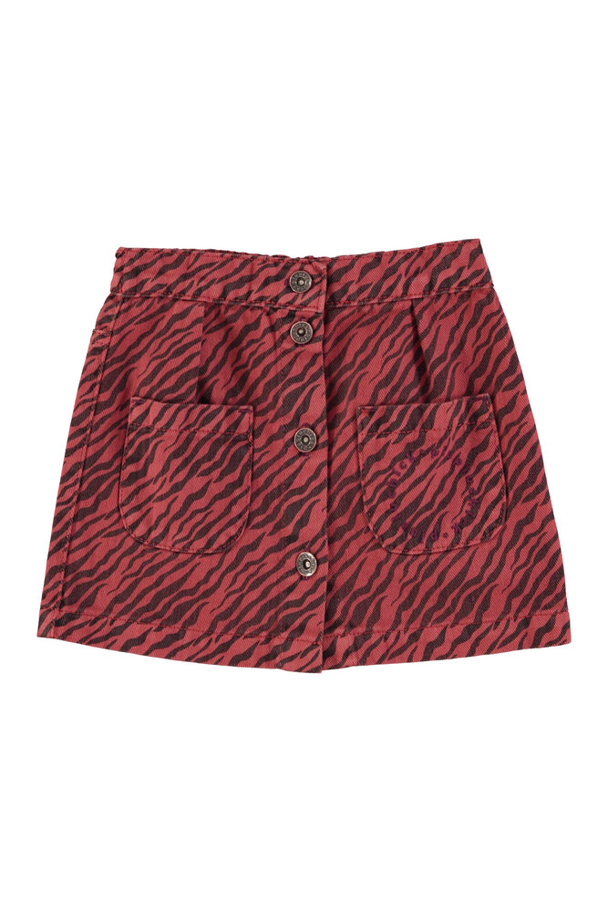 Piupiuchick Short skirt | bordeaux w/ zebra print Piupiuchick Short skirt | bordeaux w/ zebra print