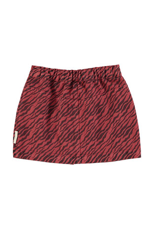 Piupiuchick Short skirt | bordeaux w/ zebra print Piupiuchick Short skirt | bordeaux w/ zebra print