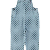Piupiuchick Dungarees | washed blue denim w/ black hearts Piupiuchick Dungarees | washed blue denim w/ black hearts