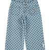 Piupiuchick Flare trousers | washed blue denim w/ black hearts Piupiuchick Flare trousers | washed blue denim w/ black hearts
