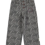 Piupiuchick Flare trousers | grey w/ zebra print Piupiuchick Flare trousers | grey w/ zebra print