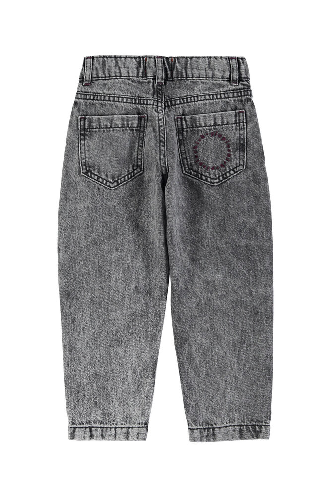 Piupiuchick Mom fit trousers | washed black denim Piupiuchick Mom fit trousers | washed black denim