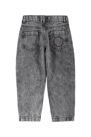 Piupiuchick Mom fit trousers | washed black denim Piupiuchick Mom fit trousers | washed black denim