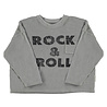 Piupiuchick Terry cotton longsleeve t'shirt | grey w/ "rock & roll" print Piupiuchick Terry cotton longsleeve t'shirt | grey w/ "rock & roll" print
