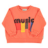 Piupiuchick Sweatshirt | orange w/ "music" print Piupiuchick Sweatshirt | orange w/ "music" print