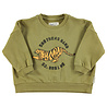 Piupiuchick Sweatshirt | olive green w/ tiger print Piupiuchick Sweatshirt | olive green w/ tiger print