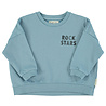 Piupiuchick Sweatshirt | blue w/ "rock stars" print Piupiuchick Sweatshirt | blue w/ "rock stars" print
