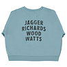 Piupiuchick Sweatshirt | blue w/ "rock stars" print Piupiuchick Sweatshirt | blue w/ "rock stars" print