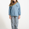 Piupiuchick Sweatshirt | blue w/ "rock stars" print Piupiuchick Sweatshirt | blue w/ "rock stars" print