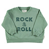 Piupiuchick Sweatshirt | green w/ "rock & roll" print Piupiuchick Sweatshirt | green w/ "rock & roll" print