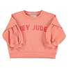 Piupiuchick Sweatshirt | pink w/ "hey jude" print Piupiuchick Sweatshirt | pink w/ "hey jude" print