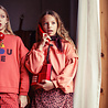 Piupiuchick Sweatshirt | pink w/ "hey jude" print Piupiuchick Sweatshirt | pink w/ "hey jude" print