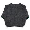 Piupiuchick Knitted sweater | grey & green stripes Piupiuchick Knitted sweater | grey & green stripes