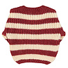 Piupiuchick Kinitted sweater | bordeaux & light pink stripes Piupiuchick Kinitted sweater | bordeaux & light pink stripes