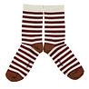 Piupiuchick Socks | ecru & bordeaux stripes Piupiuchick Socks | ecru & bordeaux stripes