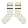 Piupiuchick Socks | ecru w/ green & orange stripes Piupiuchick Socks | ecru w/ green & orange stripes