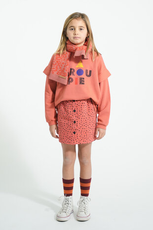 Piupiuchick Socks | bordeaux w/ orange stripes Piupiuchick Socks | bordeaux w/ orange stripes