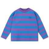 Repose AMS 22. oversized boxy sweater cool pool violet block stripe Repose AMS 22. oversized boxy sweater cool pool violet block stripe