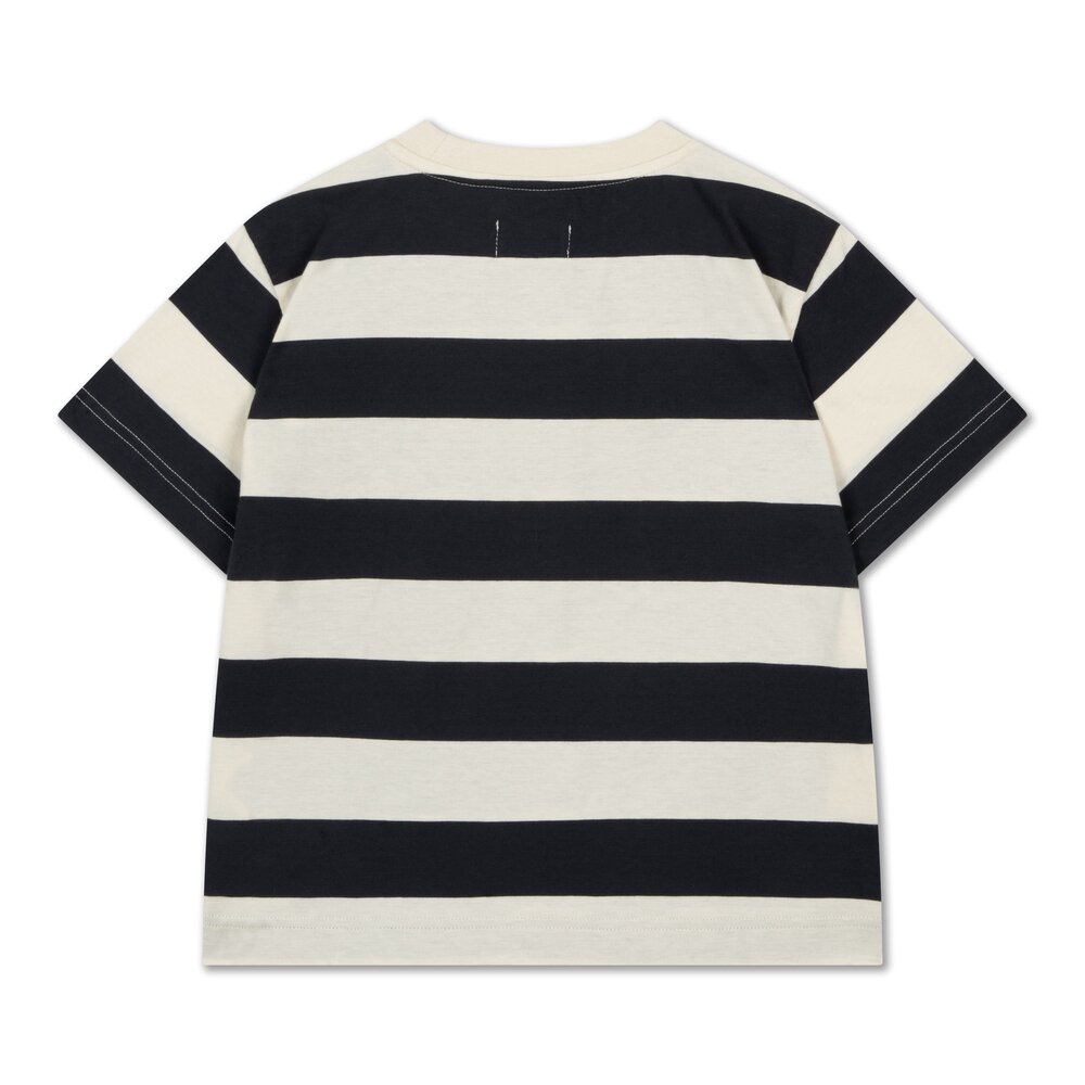 Repose 30. tee shirt graphite night block stripe