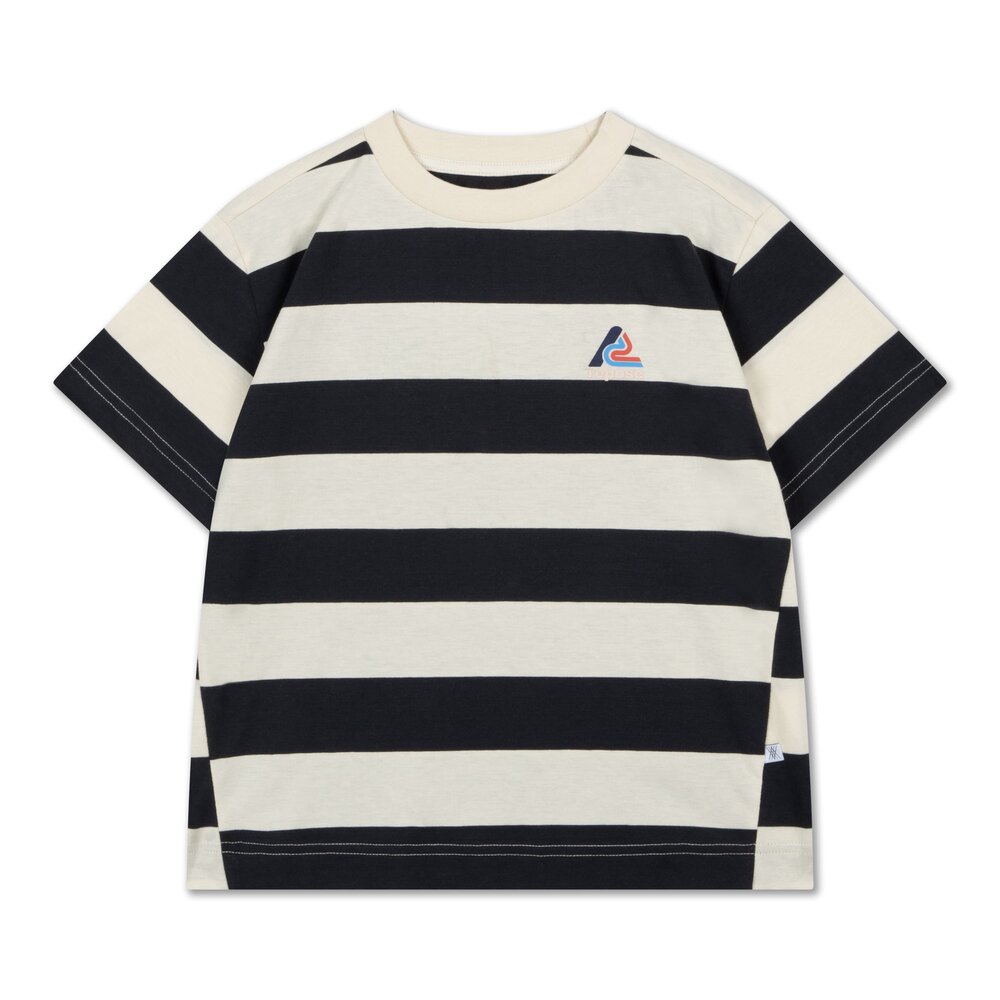 Repose 30. tee shirt graphite night block stripe
