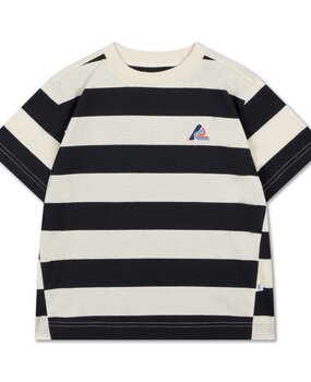 Repose AMS 30. tee shirt graphite night block stripe Repose AMS 30. tee shirt graphite night block stripe
