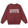 Repose AMS Bordeauxrode sweater van biologisch katoen Repose AMS Bordeauxrode sweater van biologisch katoen