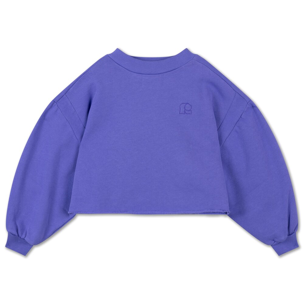 Repose AMS 17. crop heart sweater royal bloom