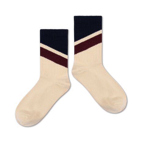Repose 81. sporty sock sand stripe Repose 81. sporty sock sand stripe